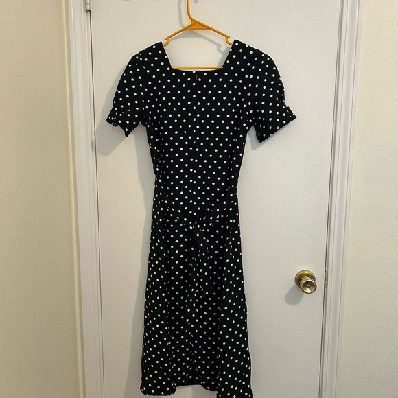 DAZY Nwot Black and White Polka Dot Midi Dress size M - Picture 13 of 15